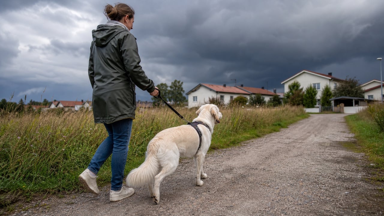 Sådan hjælper du en hund, der er bange for tordenvejr